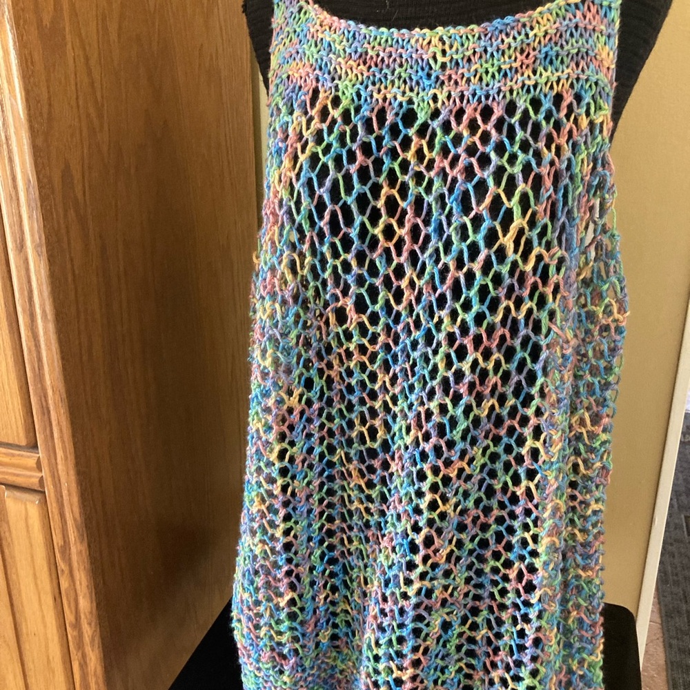 Hand Knit Swimsuit Cover Up SZ Large NEW